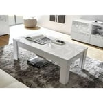 Azura Home Design - Table basse luther 122x45x65 cm Blanc