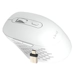 Souris Sans Fil WiFi et Bluetooth 2.4G avec Dongle USB C et USB LinQ Blanc