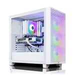 AWD-IT 3000D White RGB Ryzen 7 5700X 8 Core NVIDIA RTX 3060 12GB Desktop PC for Gaming