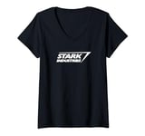 Marvel Iron Man Stark Industries Logo T-Shirt avec Col en V