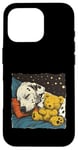 Coque pour iPhone 16 Pro Dalmatien endormi avec ours en peluche