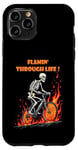 iPhone 11 Pro Funny skeleton bike ride Going through hell Biker skeleton Case