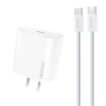 iPhone 15 Pro Laddare - 2M Kabel & Väggladdare 20W - Dudao o 87