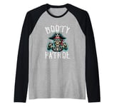 Fun Pirate Pun - Booty Patrol Raglan Baseball Tee