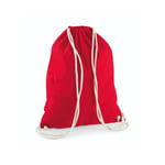 Westford Mill Cotton Gymsack - ryggsäck - Classic Red - One Size