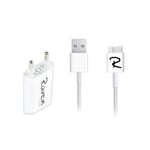 KIT CHARGEUR SECTEUR + CABLE MICRO USB 2M POUR SAMSUNG GALAXY NOTE 3 S5 BLANC