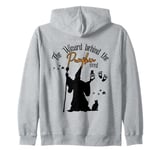 The Wizard behind The Pumpkin Seed Halloween Pregnancy Men Zip Hoodie