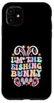 Coque pour iPhone 11 Thème de Pâques I'm the Fishing Bunny