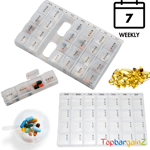 Weekly Pill Box Daily Organiser Clear Tablet Storage Dose Dispenser 7 Day Week