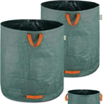 2x Sacs de jardin 500L 50 kg sac de déchets ordures végétaux tissu renforcé pliable hydrofuges