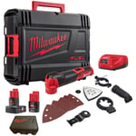 Milwaukee M12FMT FUEL Multi Tool 1x4.0Ah, 1x2.0Ah Battery, Charger, Case Set