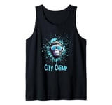 Funny City Chimp Cool Urban Monkey Graffiti Tank Top