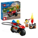 LEGO City Fire Rescue Motorcycle, Motorbike Toy Playset for 4 Plus Y (US IMPORT)