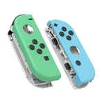 eXtremeRate Coque Customisé avec Bouton pour Nintendo Switch Joycon, Coque avec Bouton pour Nintendo Switch & Switch Modèle OLED Joycon, Coque de Console Non Incluse，Menthe Vert et Bleu Céleste