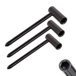 Cle de Tige de Manche 3PCS avec Tournevis Outil Reglable en Metal Noir pour Guitare electrique PRS