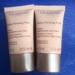 CLARINS Extra Firming Nuit Night Cream 2 x 15ml Sealed Tubes