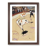 Big Box Art Clown at The Circus Fernando by Henri De Toulouse-Lautrec Framed Wall Art Picture Print Ready to Hang, Walnut A2 (62 x 45 cm)