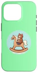 Coque pour iPhone 16 Pro Chat sur cheval à bascule