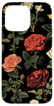 Coque pour iPhone 15 Pro Max Vintage Botanique Rose Fleur Fille Mignon Floral Plant Mom