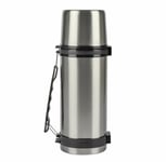 1.5L VACUUM THERMOS FLASK HOT & COLD TEA COFFEE CARRY HANDLE STAINLESS STEEL