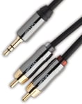 QED Performance Minijack til 2xPhono Kabel  - 1.5 m