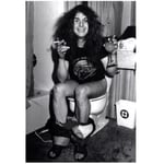 Ozzy Osbourne Art Smoking and Drinking in The Toilet Poster Wall Art Pictures Canvas Wall Art 24x32 inch No Frame