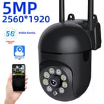 5G Wifi PTZ IP-turvakamera Automaattinen seuranta 5MP HD Full Color Night Vision Outdoor Langaton TV Kotiin itkuhälytin 2MP 2.4g EU Plug