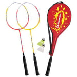 Schildkröt SCHILDKRÖT Set de badminton 2 joueurs, rouge / jaune