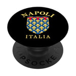 Drapeau de l'Empire romain de Naples - Souvenir de l'Italie - Drapeau Napoli PopSockets PopGrip Adhésif