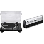 Audio-Technica LP120xBTUSB Direct-Drive Turntable (Bluetooth & USB) Black & Pro-Ject Brush IT - Record Cleaner