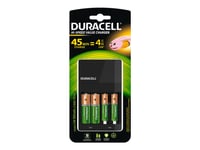 Duracell High-Speed Value Cef14 - 4 H Batteriladdare - (För 4Xaa/Aaa) 2 X Aa-Typ - Nimh - 1300 Mah - 7 Watt - Med 2 X Aaa Nihm 750 Mah Laddningsbara Batterier