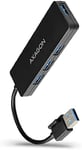 Concentrateur USB-C Slim Superspeed Compatible avec AXAGON HUE-G1A, 4 Ports USB 3.0-15 cm, Noir