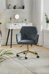 Velvet Upholstered Swivel Task Chair