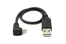 System-S Câble USB 2.0-30 cm - Mini B femelle vers type A mâle - Adaptateur coudé - Noir