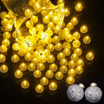 JIZZU Mini Balloon Lights, 120 Pcs Individual Round Led Lights for Balloons Flashing Warm White for Paper Lantern, Balloons, DIY Models, Floral in Halloween Christmas Wedding Party Birthday