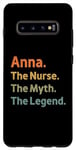 Coque pour Galaxy S10+ Anna The Nurse The Myth The Legend Idée vintage amusante