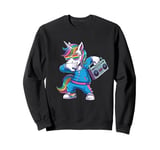 Unicorn in the 80s with Cassette Recorder Sweatshirt