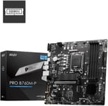 Pro B760M-P Carte Mère, Micro-Atx - Pour Processeurs Intel Core 14E, 13E & 12E Génération, Lga 1700 - Ddr5 Memory Boost 6800+Mhz/Oc, Pcie 4.0 X16, Slots M.2 Gen4