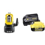 Kärcher SP 22.000 Dirt Level Sensor Pompe d'Évacuation d'Eaux Chargées, Débit : 22.000 l/h & Stanley FATMAX Kit 1 Batterie Lithium-ion 18V 4Ah avec 1 Chargeur 18V 2Ah