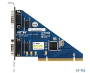 Autre Adaptateur de carte PCI, 2 ports RS232 RS-232 Port série COM DB9 à puce de système convertisseur industrie série Nipseyteko