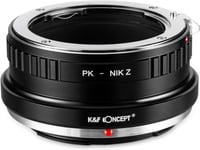 Bague Adaptation Objectif pour Monter Objectif Pentax K vers Boîtier Nikon Z (PK-Nikon Z)