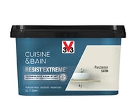 V33 Peinture multi-supports monocouche Cuisine & Bain Resist'Extrême® Satin, Parchemin, 2L