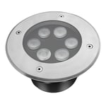 LEDlife markspotlight - 6W, rund, rostfritt stål, 24V AC/DC - Dimbar : Inte dimbar, Kulör : Neutral