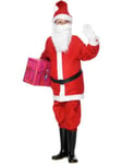 Smiffys Costume de Père Noël pour garçon, Rouge, avec veste, pantalon, bonnet et ceinture