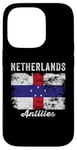 Coque pour iPhone 14 Pro Drapeau des Antilles néerlandaises vieilli