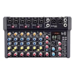 Citronic | CMA-10 Series Compact Mixer Audio Mixing Console: 99 Adjustable Digital Effects, Bluetooth Receiver, USB mp3 Audio Player/Recorder & More | 6 Mono + 2 Stereo