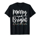 Merry And Bright Christmas Lights Family Pajama Xmas Holiday T-Shirt