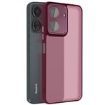 Avizar Case for Xiaomi Redmi 13C Hard Back Smoked Camera Protected, Burgundy