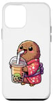 iPhone 12 mini Kiwi Bird Drinking Bubble Tea Japanese Kimono Case