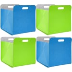 4 Boîtes de Rangement Feutre 33x33x38 cm Kallax Panier Feutrine Ikea Bleu Vert - bunt